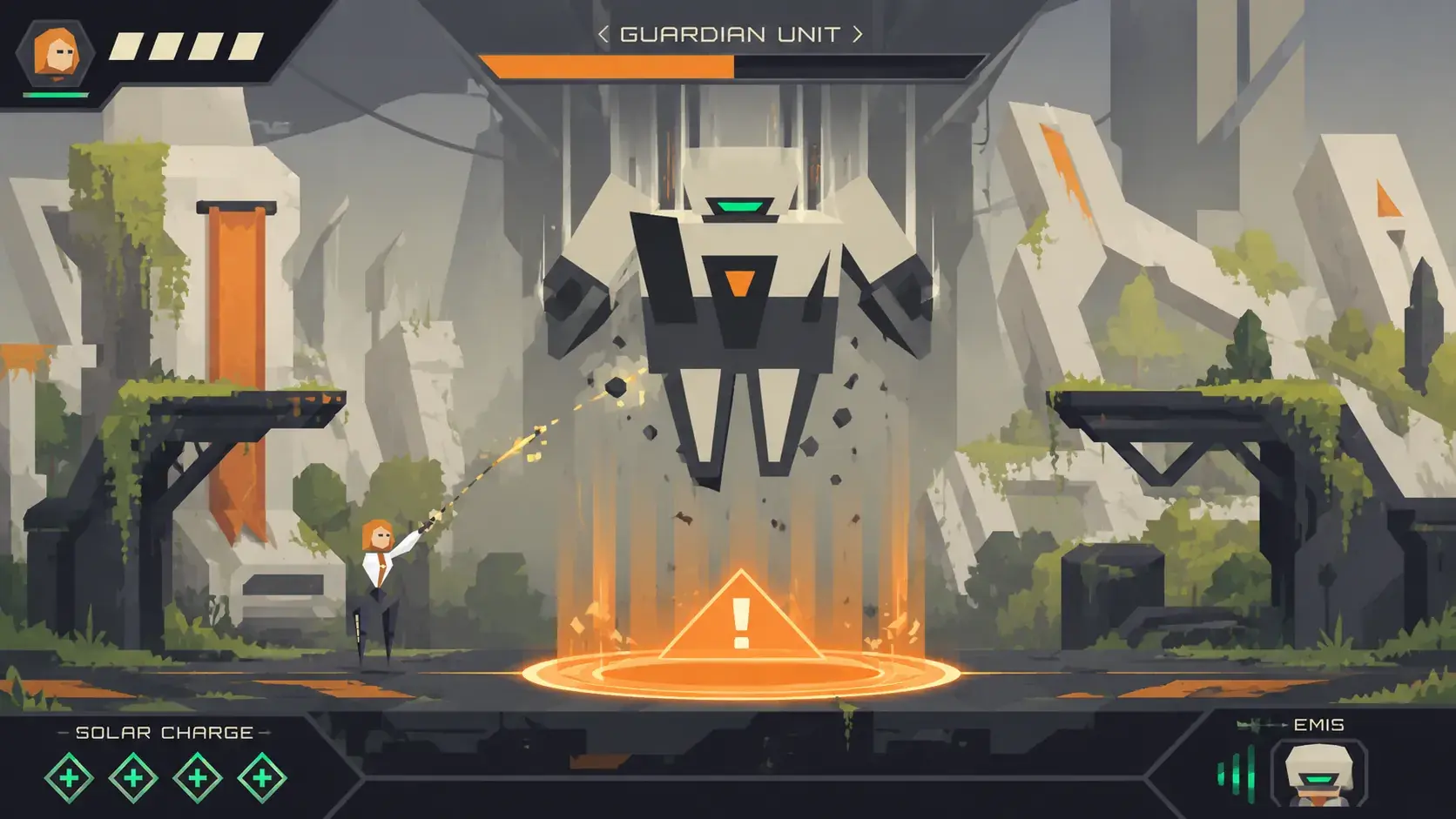 Concept art de la pelea con el jefe final